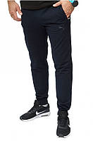 Мужские трикотажные спортивные штаны Puma (Пума) (7306-s), брюки осенние весенние синие. Мужская одежда