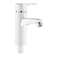Змішувач для умивальника Plamix Sergio-001(W) Білий (з підведенням) термопластик (PM0607)