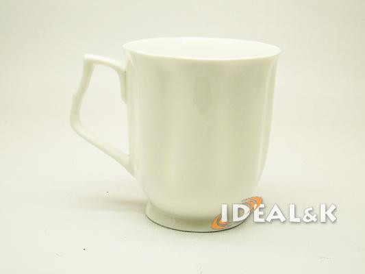 Чайна чашка 350 мл. із кістяної порцеляни MP-05 білого кольору