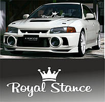 Вінілова наклейка на низ лобового скла — Royal Stance