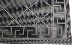 Чорний гумовий придверний килимок Ромб Шип 50*75*10 см Харків, фото 3
