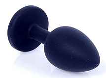 Силіконовий анальний затор Boss Series - Jewellery Black Silicon PLUG Small Pink S, фото 5