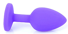 Силіконовий анальний затор Boss Series - Jewellery Purple Silicon PLUG Small Red S, фото 4