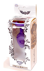 Силіконовий анальний затор Boss Series - Jewellery Purple Silicon PLUG Small Red S, фото 6