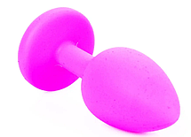Силіконовий анальний затор Boss Series - Jewellery Pink Silicon PLUG Small Light Blue S, фото 5