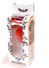 Силіконовий анальний затор Boss Series - Jewellery Red Silicon PLUG Medium Blue M, фото 5