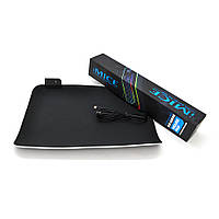 Коврик 350 * 250 для миші iMICE PD-04 тканевий з боковою прошивкою, товщина 4 мм, RGB, під USB- вихід, Color
