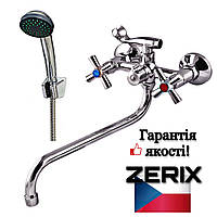 Смеситель для ванной универсальный Zerix DMT-B 722 с полнооборотной кран буксой (ZX2962)