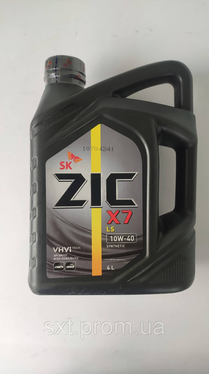 Олія моторна ZIC X7 LS 10W-40 SN/CF (Каністра 4л) ЗІК