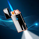 Електронна запальничка USB + турбо з ліхтариком у подарунковій упаковці LG-642, фото 3