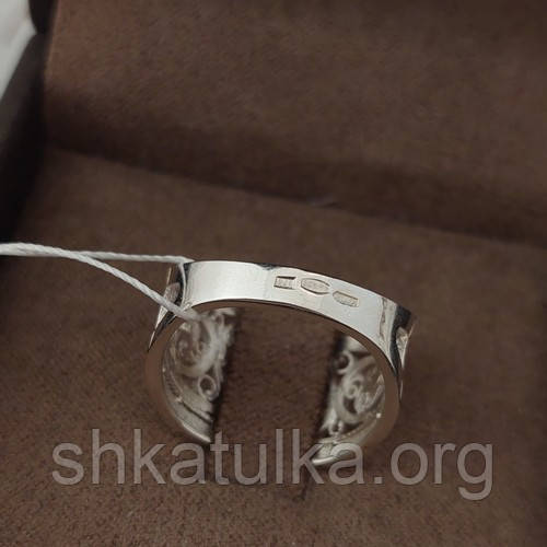 Кольцо серебряное Илеонора с золотыми пластинами - фото 4 - id-p1774440382