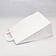 Паперовий пакет Білий, з пласкими ручками 290*270*170 80г/м, фото 2