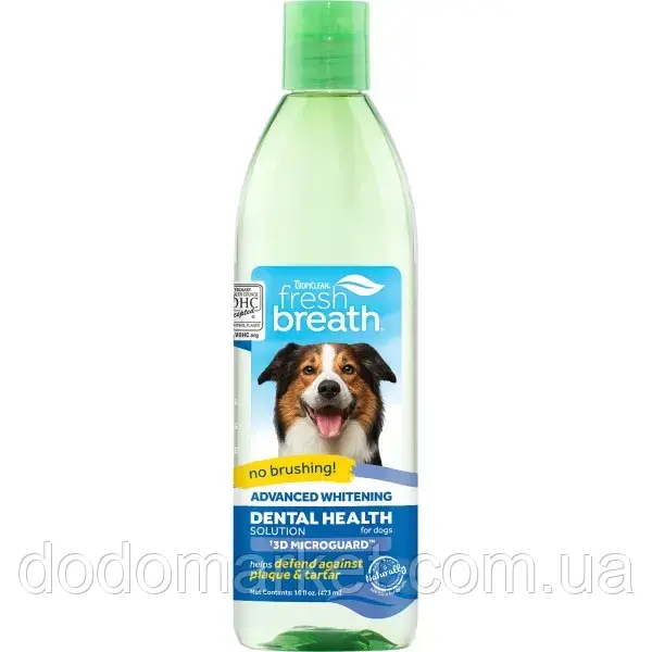 Домішка у воду для собак TropiClean Fresh Breath, вибілювальна, 473 мл, фото 1
