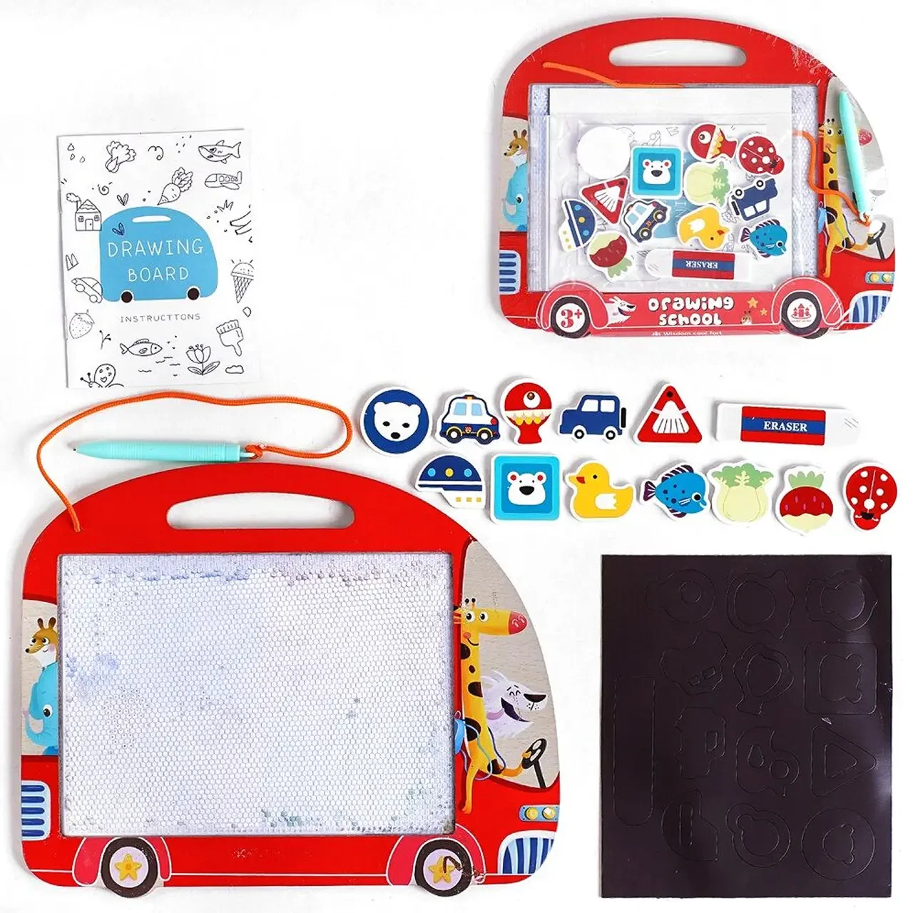 Дошка для малювання дерев`яна C 54574 (48) магнітна, в плівці, фото 1