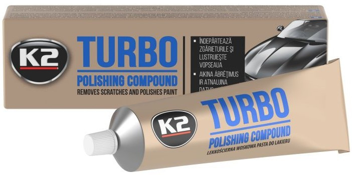 Паста полірувальна для кузова воскова K2 Turbo, 120 г Тюбик, фото 1