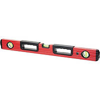 Рівень алюмінієвий, 1000 мм, фрезерований, 3 вічка, 2 ергономічні ручки// MTX