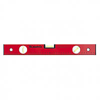 Рівень алюмінієвий, 400 мм, 3 вічка, червоний, лінійка// MTX