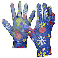 Рукавички поліестер (сад-город) з поліуретановим покриттям сині WERK