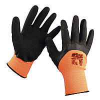 Рукавички поліестер помаранчеві з чорним латексним покриттям WERK з підвіскою