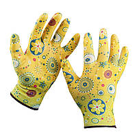 Рукавички робочі (сад-город) з нітриловим покриттям зелені WERK з підвіскою