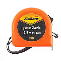 Рулетка Classic, 7.5 м х 24 мм, пластиковий корпус// SPARTA