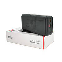 PowerBank XO-PR189-30000mAh, Input: Type-C+Micro USB, Output:2USB+Type-C, QC22.5W/PD20W, Black, Q44