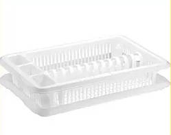 Сушка для посуду 1 ярус  43*29*8см біла "R plastic