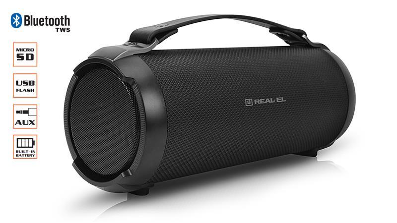 Портативна Bluetooth колонка REAL-EL X-707 Black, фото 1