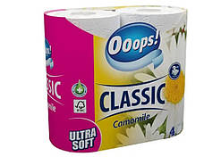Акція Туал. папір Ooops! 3-ох шар. 4шт. Класік Ромашка 140відр. (10/360), шт