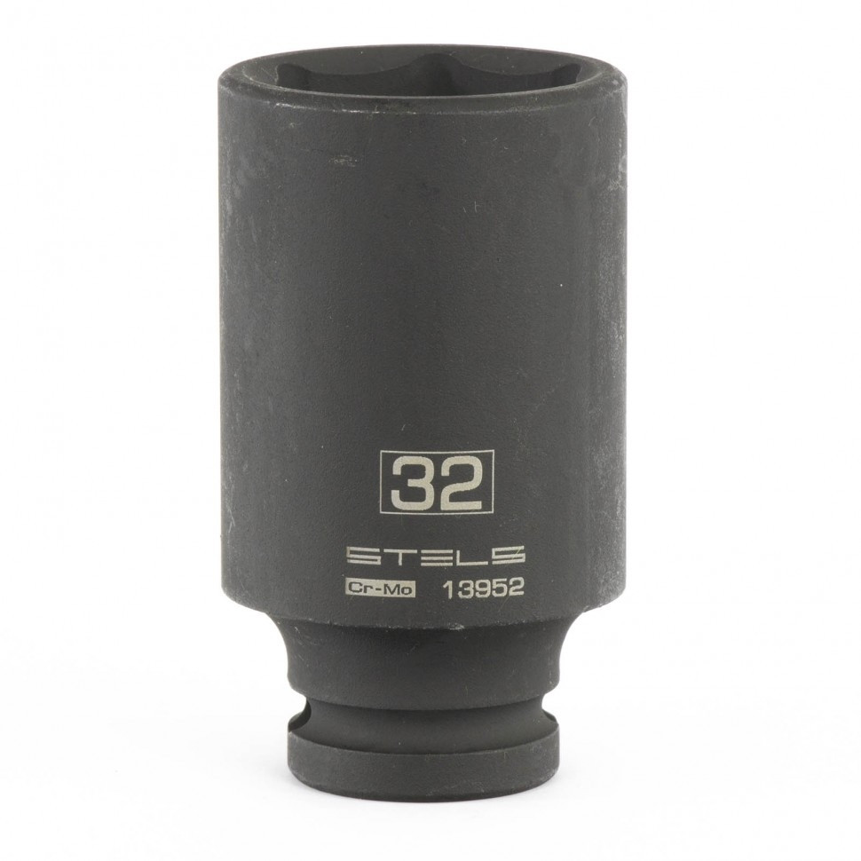 Головка ударна подовжена шестигранна, 32 мм, 1/2"", CrMo // Stels, фото 1