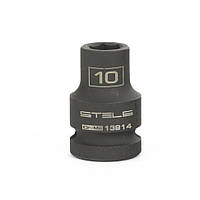 Головка ударна шестигранна, 10 мм, 1/2"", CrMoult Stels