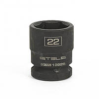 Головка ударна шестигренна, 22 мм, 1/2"", CrMoult Stels
