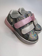 Кеди для дівчинки Tom.M 9067 СТ сірі р. 21,23,26