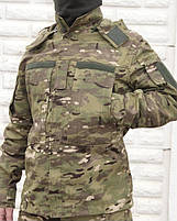 Кітель демісезонний мультикам з капюшоном Тактичний з тканини РИП СТОП для ЗСУ військовий розміри від 46 до 62, фото 5