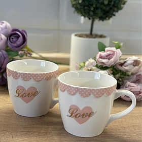 Кружка порцеляновий Love, 350мл, 2 види 432-002