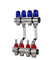 Колектор для теплої підлоги "Koer" на 4 контуру