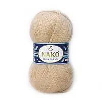 Nako MOHAIR DELICATE (Мохер Деликат) № 219/6104 песочный (Полушерстяная пряжа, нитки для вязания)