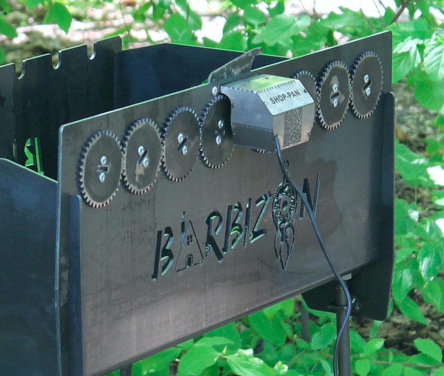 мангал с приводом для шампуров