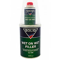 Ґрунт-наповнювач акриловий «мокрий по мокрому» Solid Wet-on-wet Filler 6+1, 900 мл + 150 мл Комплект Сірий
