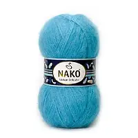 Nako MOHAIR DELICATE (Мохер Деликат) № 235/6134 бирюза (Полушерстяная пряжа, нитки для вязания)