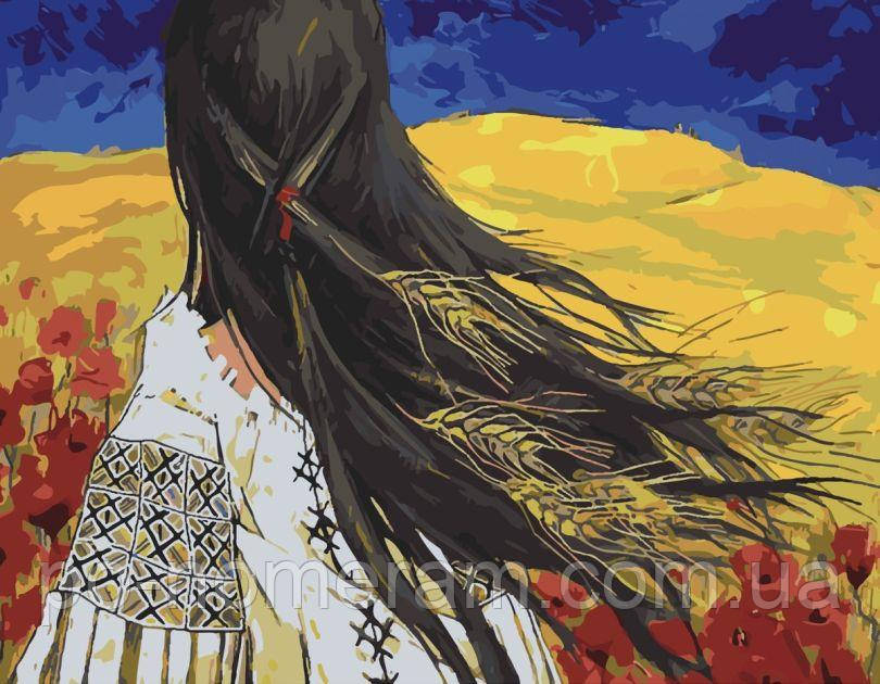 Акційна Малювання по номерам Strateg Вільна українка (SR-SY6542) 40 х 50 см, фото 1