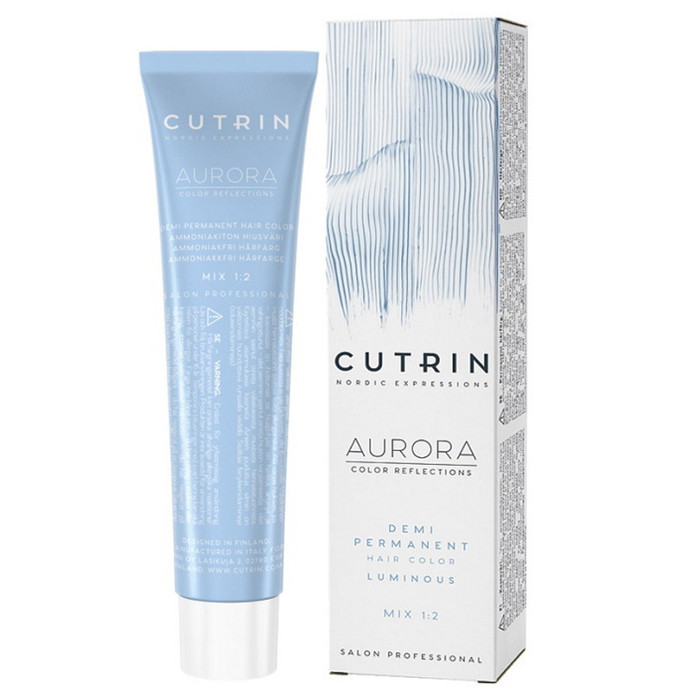Безаміачний барвник для волосся Cutrin Aurora Demi Permanent Hair Color #1.0 Чорний, фото 1