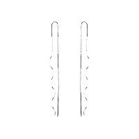 Серебряные серьги протяжки тонкие Спирали