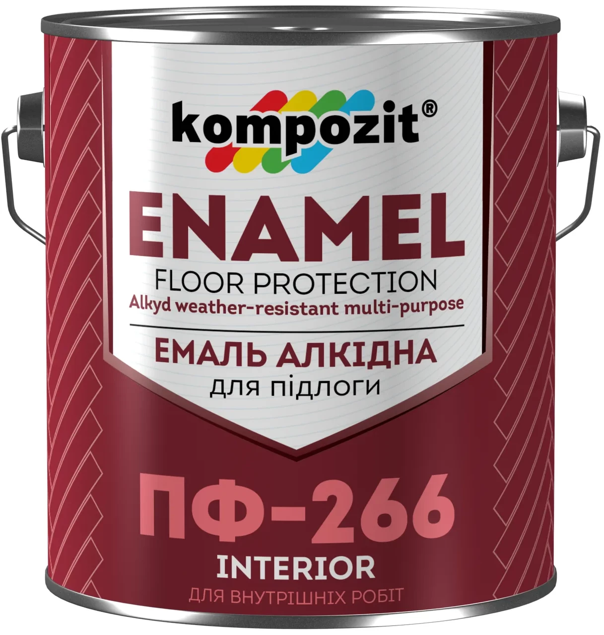 Kompozit Емаль алкідна для підлоги ПФ-266 (Червоно-коричневий), 0,9 кг