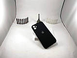 Чохол Silicone Case для Apple iPhone 11 чорний с квадратними бортиками, чехол силикон на 11 айфон (18 black), фото 4