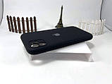 Чохол Silicone Case для Apple iPhone 11 чорний с квадратними бортиками, чехол силикон на 11 айфон (18 black), фото 7
