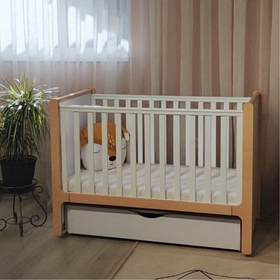 Ліжечко дитяче Верес Ніцца ЛД7, Біло/бук