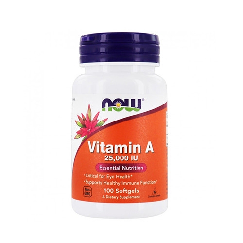 Вітамін A Now Foods Vitamin A 25 000 IU 100 капс США