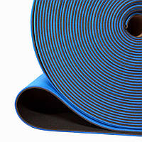 Полотно кольорове двошарове для карематів на відріз 10мм ширина 50см щільність 25(кг/м³) BASE Синьо-сіре