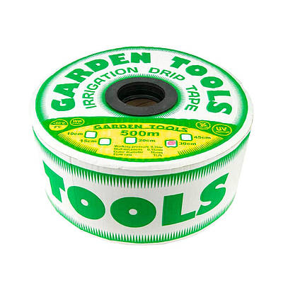Крапельна стрічка щілинна 16 мм, крок 30 см, товщ. 6 mils, 1,0 л/год, Garden Tools, (бухта 500 м)
